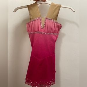 OMBRE PINK FIGURE SKATING DRESS
